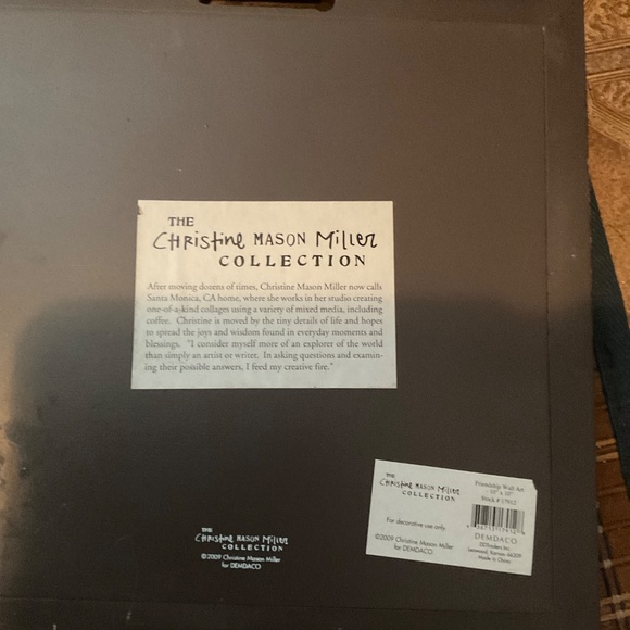 Christine Mason MILLER 10x10” wall hanging.  H185 - Picture 3 of 3